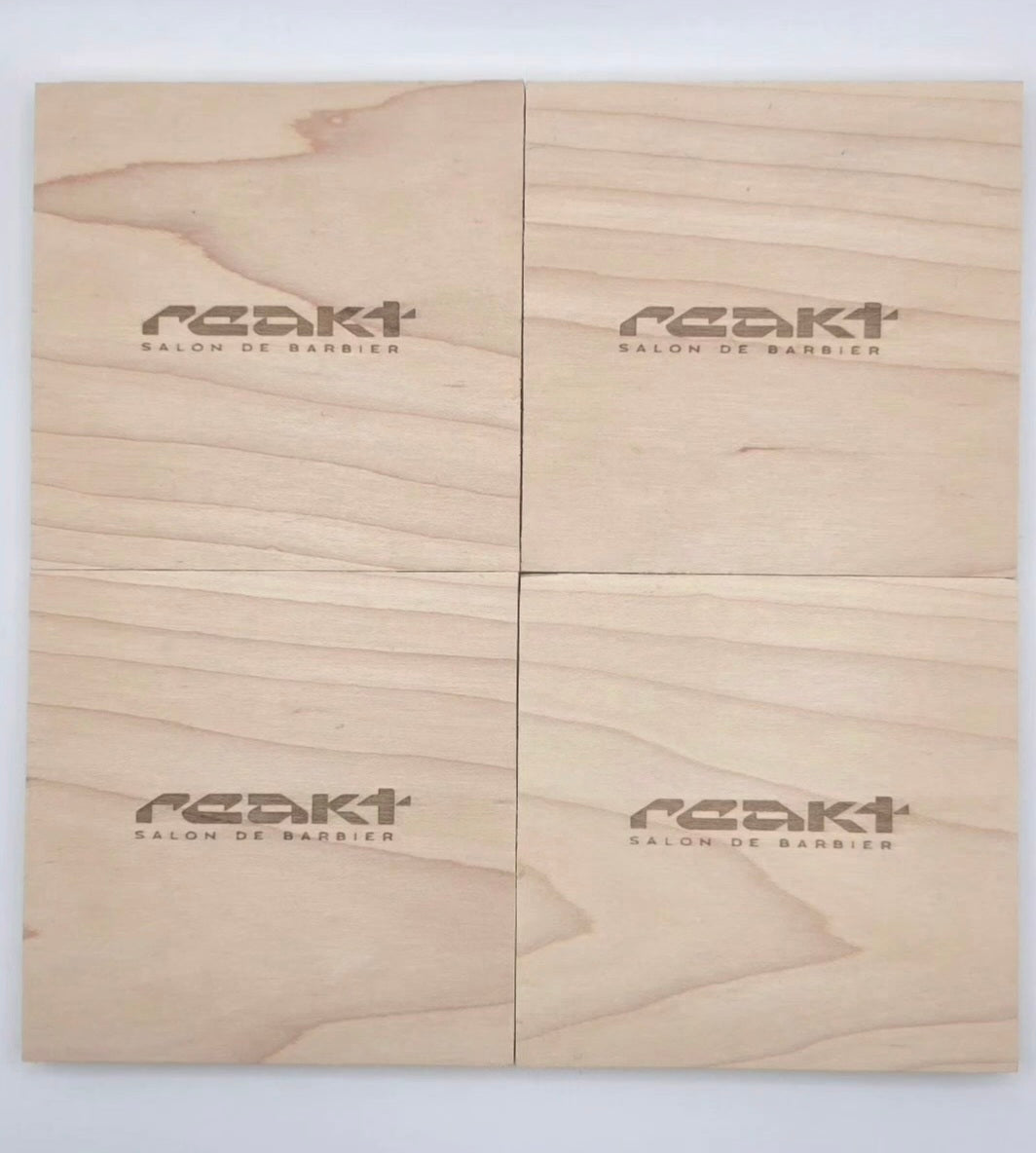 Burnt Wooden Coasters (Set of 4)