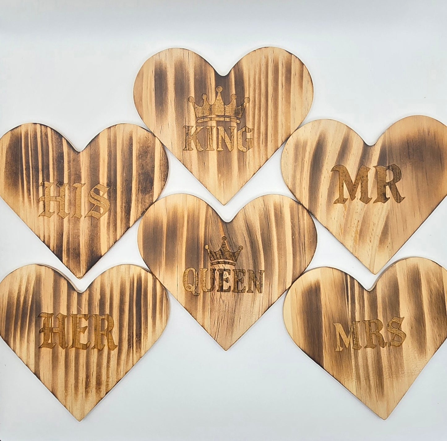 Valentine's Day Edition - Engraved Wooden Coasters (Set of 2)