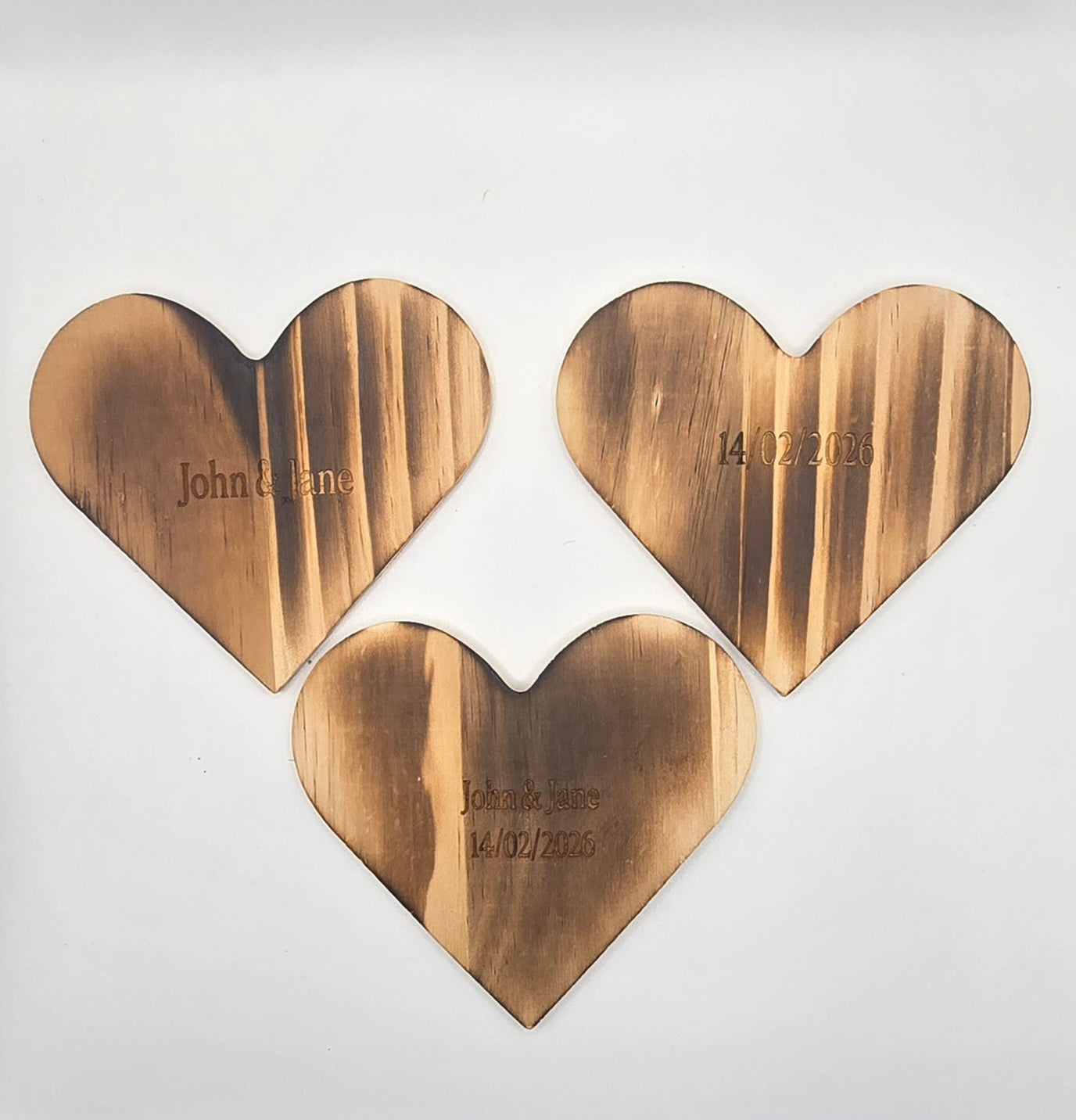 Valentine's Day Edition - Engraved Wooden Coasters (Set of 2)